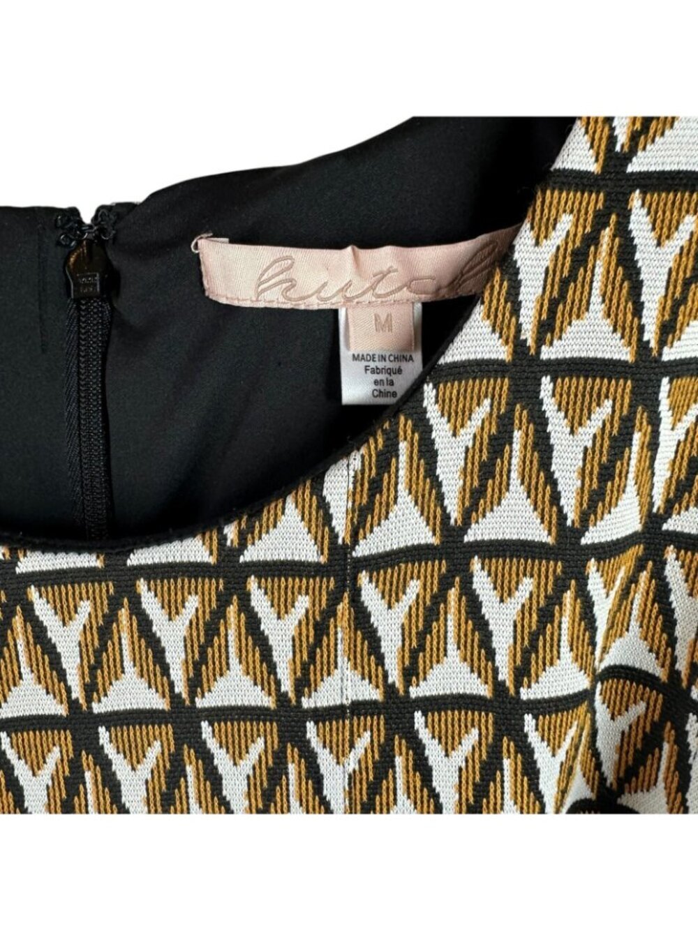 Hutch for Anthropologie Amina Geometric Knit Fit & Flare Dress Belted Size M - Picture 7 of 9